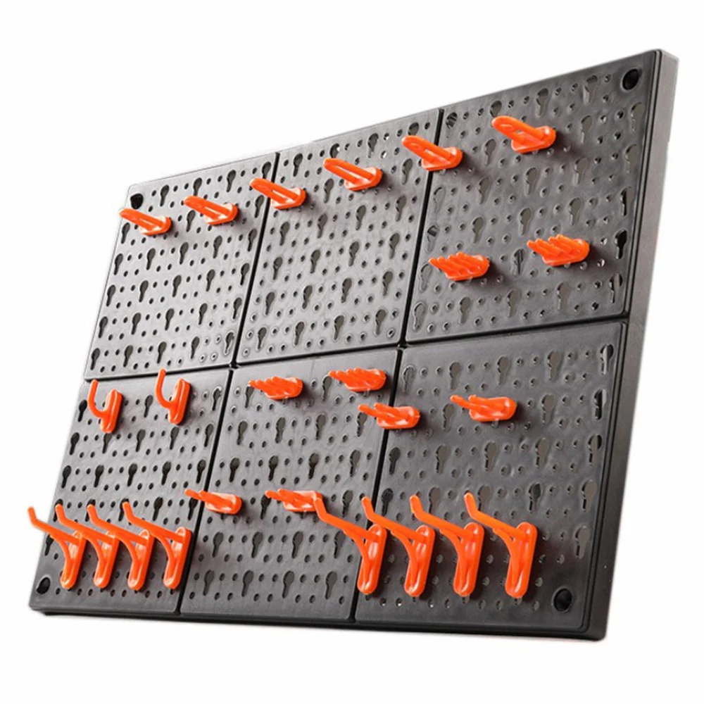 10pc Wall-Mounted Hardware Tool Holder Plastic Storage Hanging Board Hole Hook Parts Garage Organize Attachment for Workshop 5