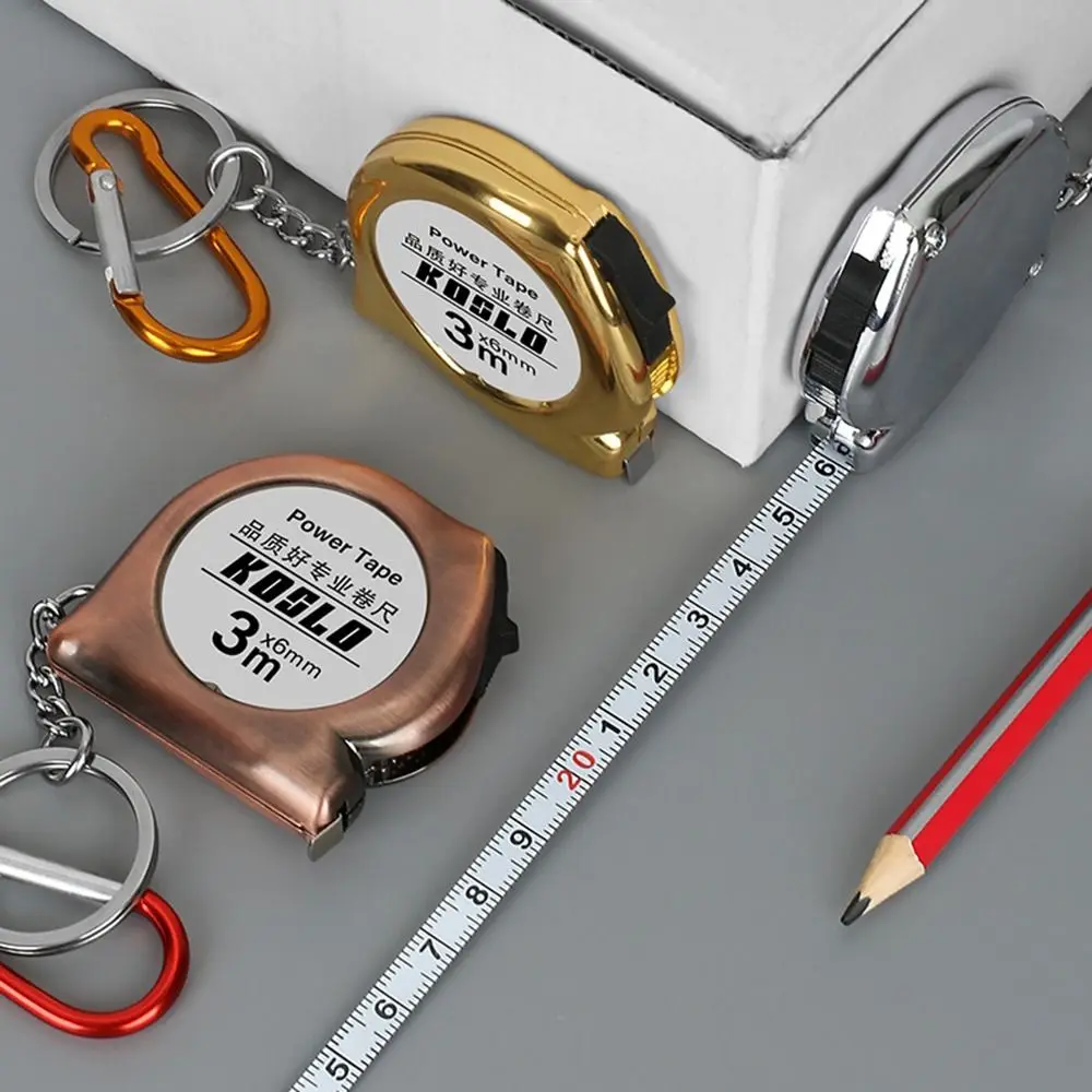 3m Retractable Keychain Tape Measure 50*50*12mm Delicate Small Measuring Tools Home Gauging Tools Gift Ruler With Keyring tape measure measuring tape measuring ruler
