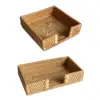 Tissue Paper Towel Storage Tray Wicker Napkin Basket Flat Napkin Holder Rattan Paper Tray for Home Tables Cafe Bathroom Decor 1
