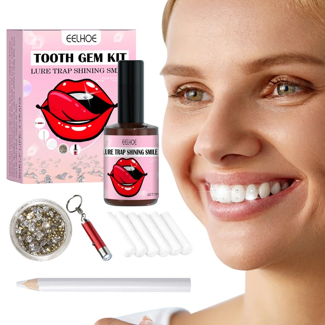 Tooth Gem Set Easy To Remove Beautiful White Tooth Jewelry Reflective Teeth  Ornament Application Kit For Girls Women - AliExpress