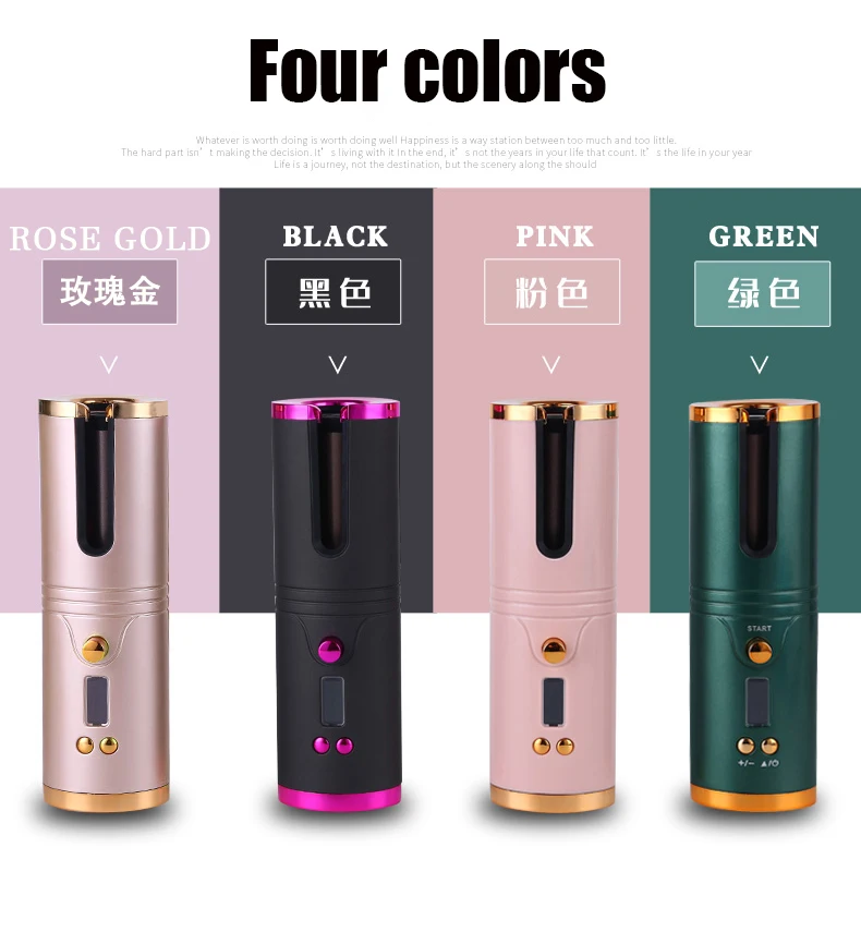 Automatic Curling iron Wireless USB Charging Hair Curler Home Portable Styling Tool Wavy Curly Hair Bangs Bending Hair Curler makeup brush washer charging dynamic cleaning brush automatic drying device