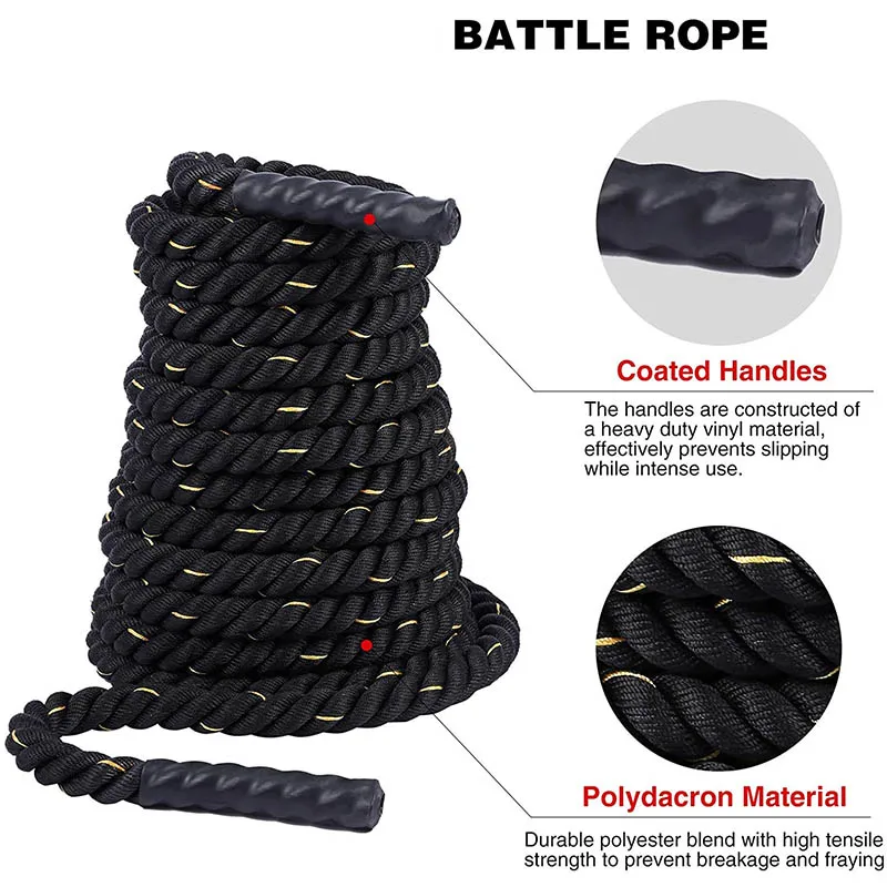 Weighted Jump Rope Gym Outdoor Home Fitness Exercise Physical Training Battle Rope Battling Strength Training Fitness
