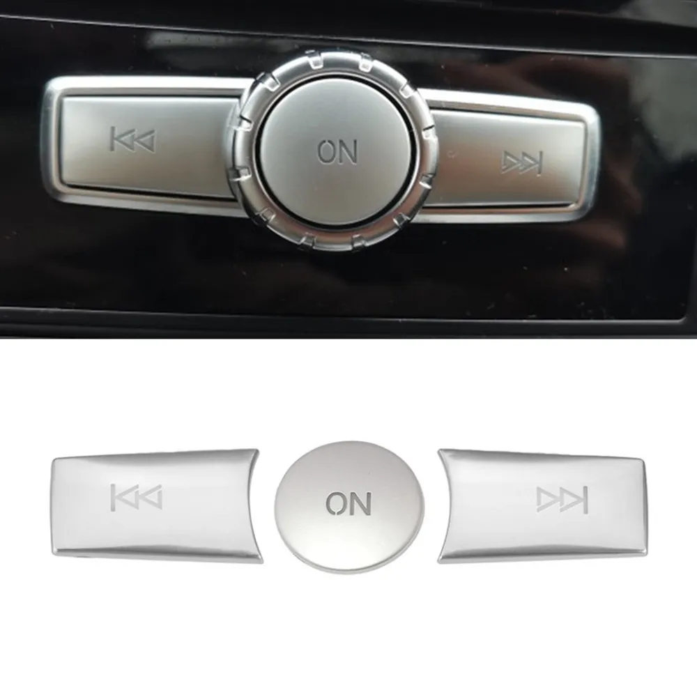 Car Multimedia Volume Sound Control Switch Button Cover Trim Stickers for Mercedes Benz A B C ML CLS  GLK E  W204  X204 W212