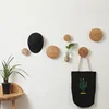 Wall Coat Rack Clothes Rack Wooden Wood Round Coat Hooks Wall Decor Towel Hooks Living Room Bedroom Entrance Coat Hangers 1