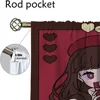 Anime Girl Home Interior Curtains for Camera Shades Living Room Curtain Partition Tulle for Bedroom Halloween Decoration Blinds 4