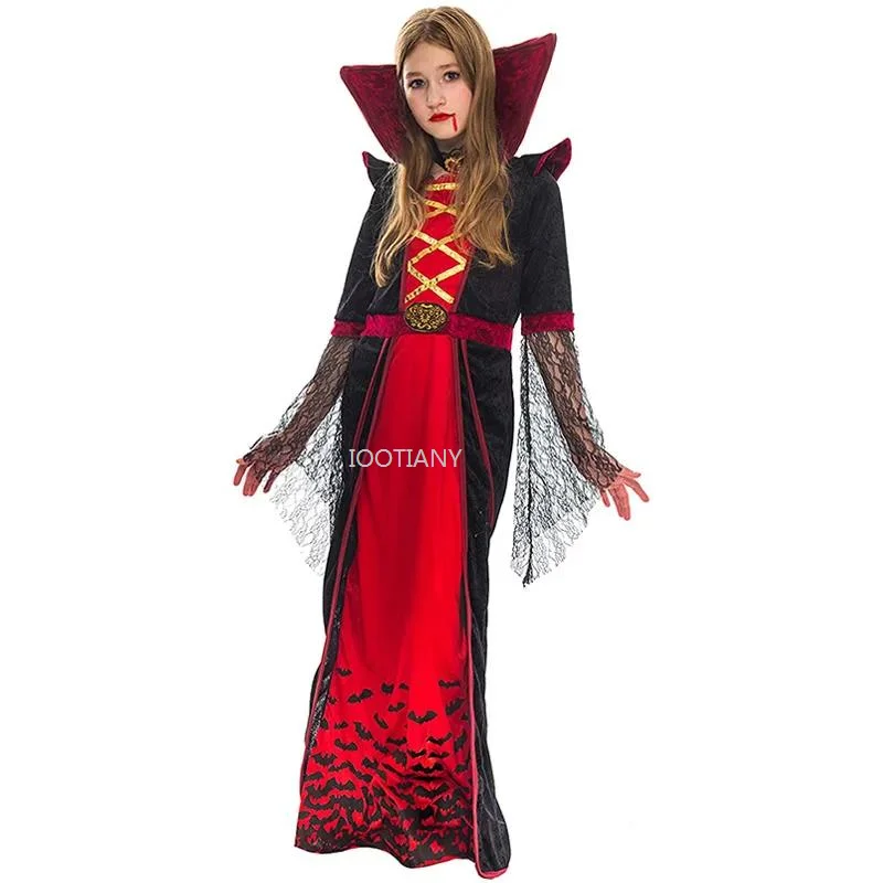 

New Horror Vampire Play Costume Halloween Kids Costumes Girls Disguise Party Uniforms Stage Performance Costumes Cosplay Clothes