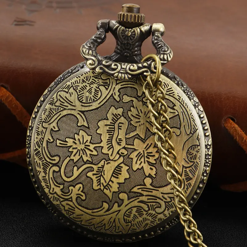 Antique Purple Magic Gem Octagonal Star Quartz Pocket Watch Vintage Fob Chain Necklace Bracelet Pendant Clock Men's Best Gift - Image 4