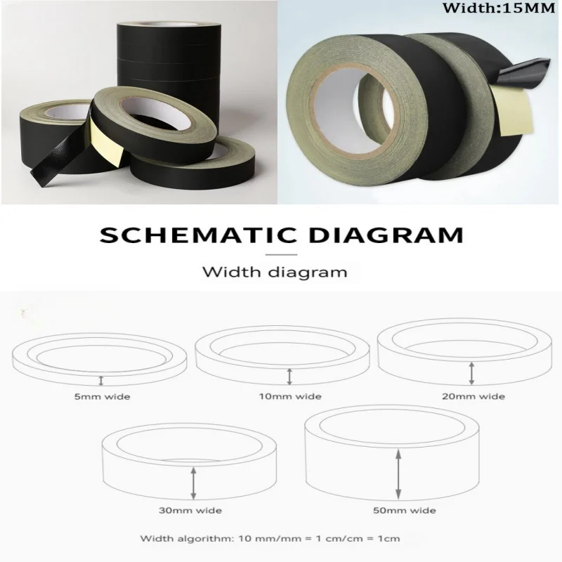 

Black Acetate Cloth Tape, High Temperature Resistant Insulating Acetate Tape, Acetate Cloth Tape for Wrapping and Fixing Cables