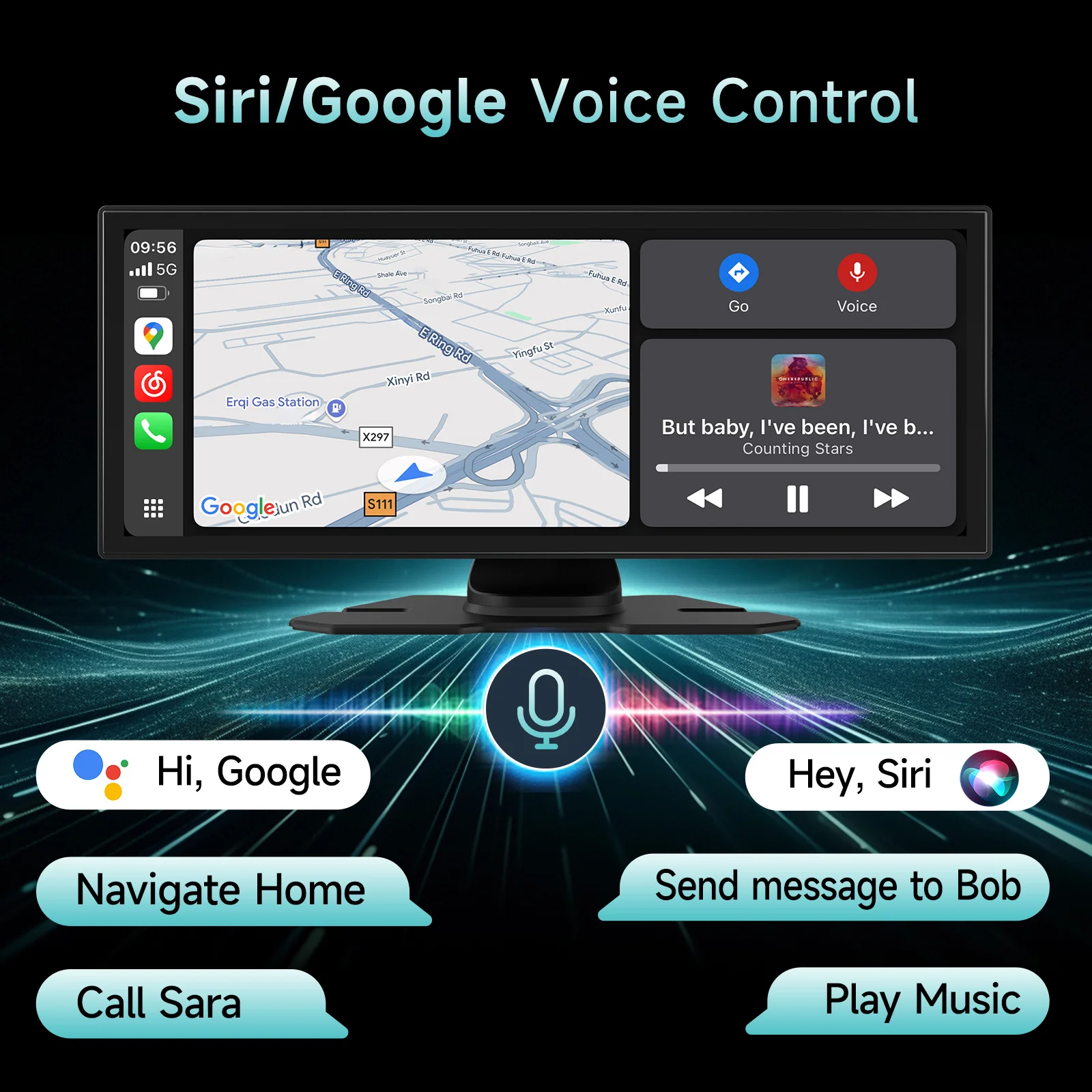 11.26 Inch Car Radio DVR 4K Camera Wireless Carplay & Android Auto Dash Cam Dual Len Video Recorder GPS Navigation Dashboard