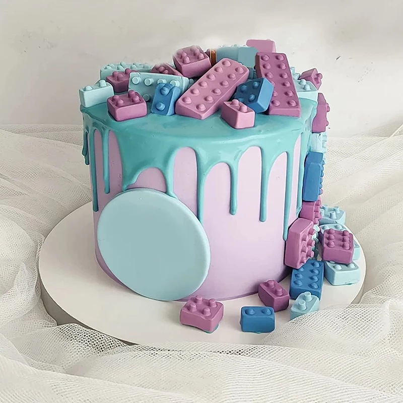 Building Bricks Robots Silicone Cake Decorating Mold