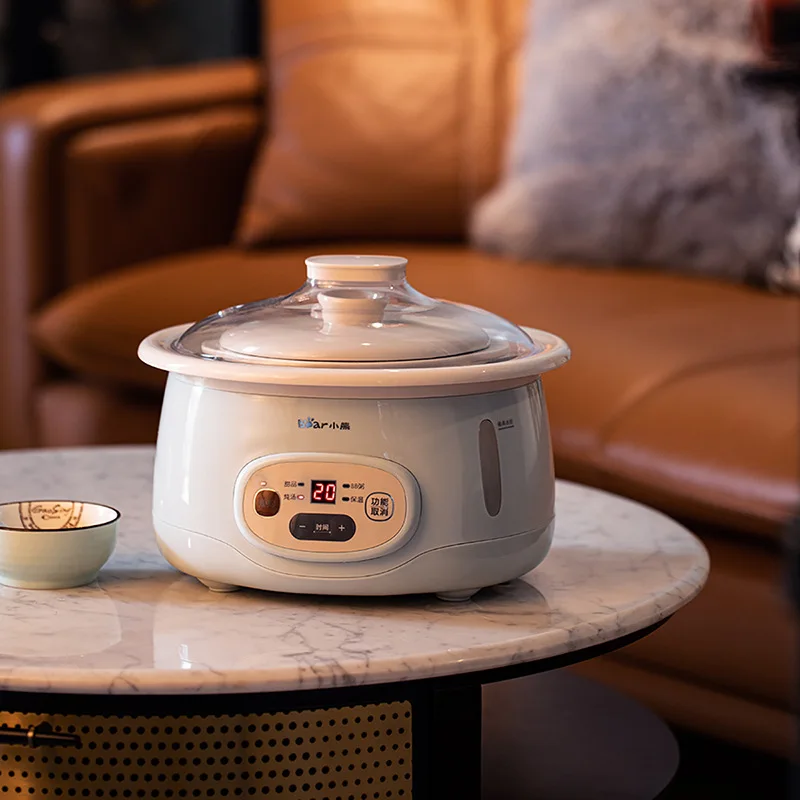 Bear 1.8L Sous vide cooker Automatic slow cooker Electric cooker crock pot cuisine intelligente home appliances Ceramic stew pot 5