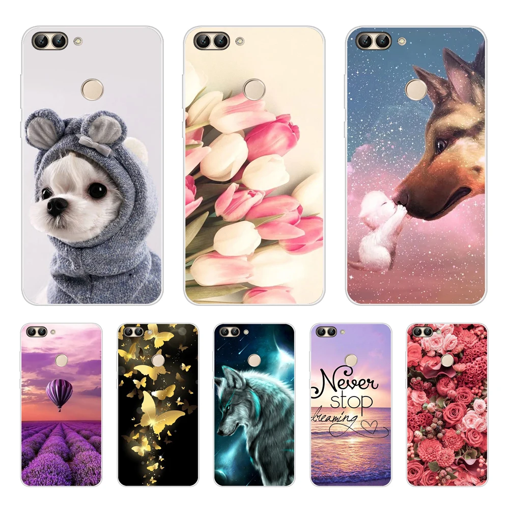 Huawei P Smart Case Tpu Soft Silicone Transparent Back Cover Phone Case Huawei P Smart  2018 2019 Cover Fig-Lx1 Enjoy 7S Case 5