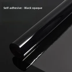 Luxe Blackout Privacy Film - Ultra - Dark, UV - Blocking Window Covering - 30X100Cm (Black Opaque)