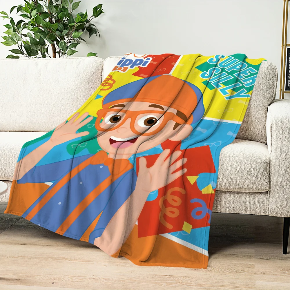 Cartoon TV B-Blippi Blanket Skin friendly comfort warm soft plush blanket suitable sofa living room office bedroom 2