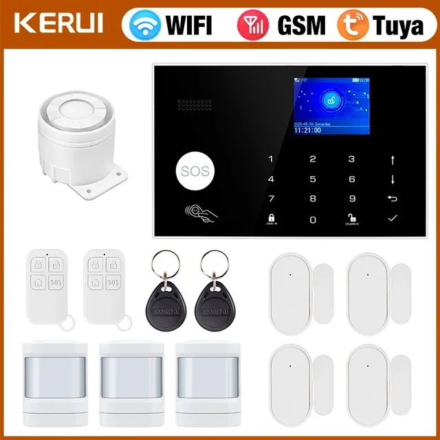 KERUI G30 Alarm System for Home WIFI GSM Security Alarm Panel with Temperature and Humidity Display Work Alexa Tuya Smart App 1