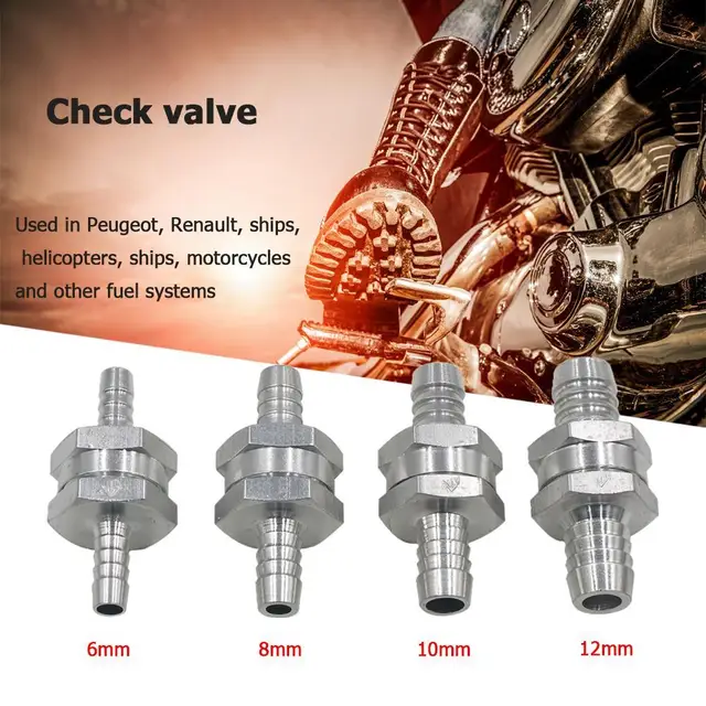 Fuel Check Valve One Way Non-returen Irreversible For Gasoline Diesel Liquid Filling Machine Windshield Wiper 5/16 1/4 3/16 1/8