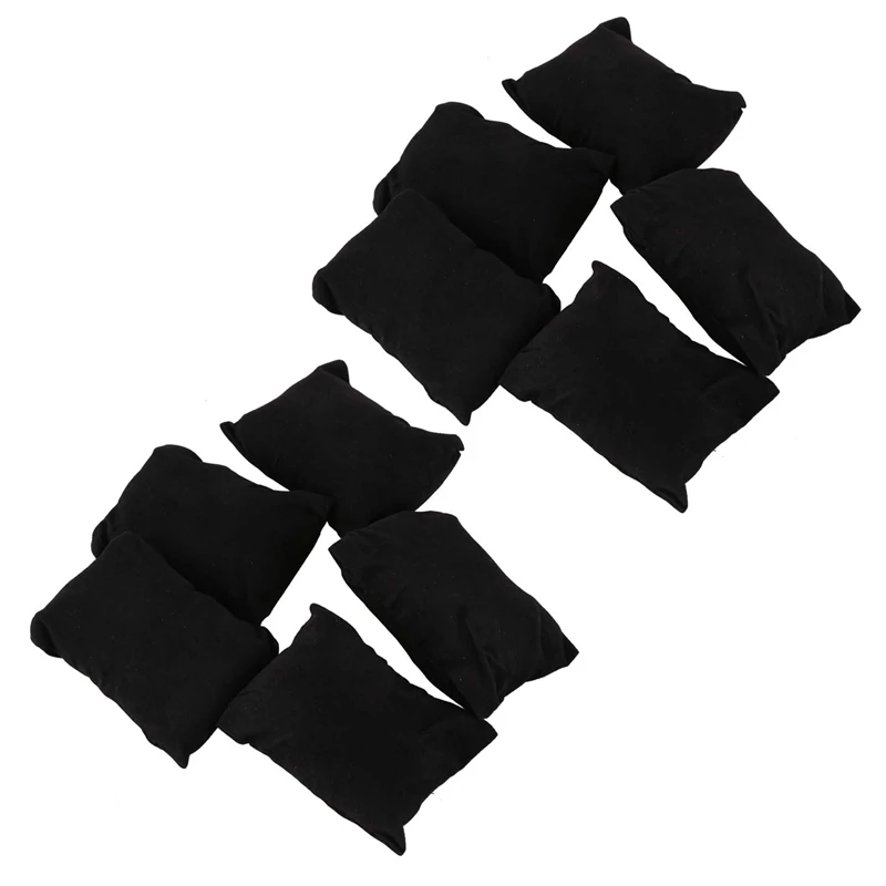 10 X Velvet Bracelet Watch Jewelry Display Pillow Black