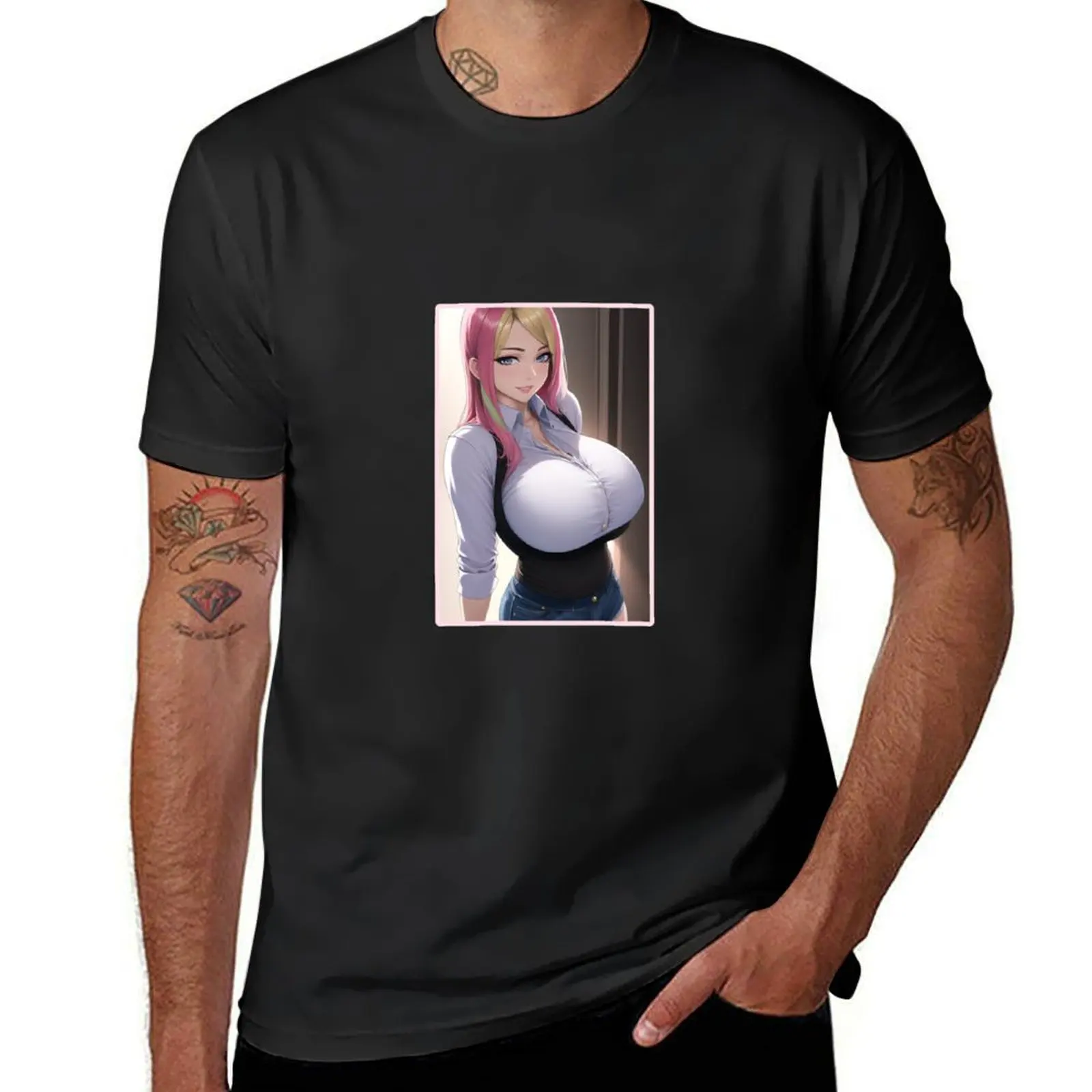 

Anime Waifu Goddess T-shirt sweat Short sleeve tee Men's t-shirt