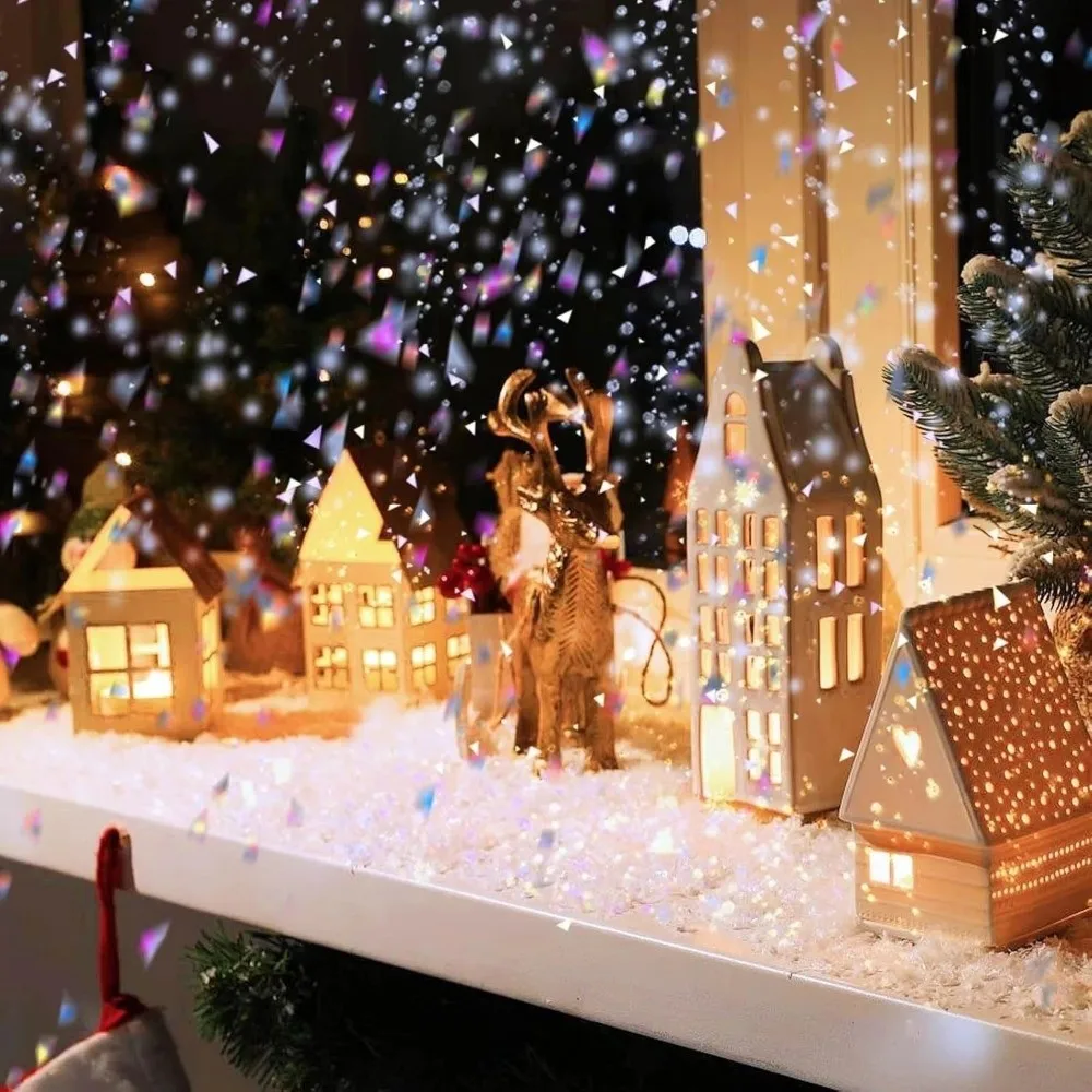 20/100g 3D Snowflake Decoration Artificial Snow Powder White Colorful DIY Crafts Fake Snow Fluffy Snowflake Christmas Snow