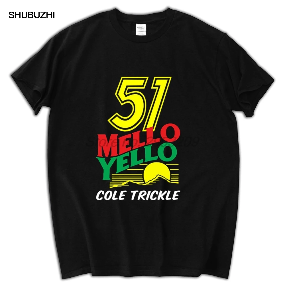 51 Mello Yellow - Days Of Thunder T-Shirt Da Uomo Nera Personalizzata Di Marca T-Shirt Taglia Euro