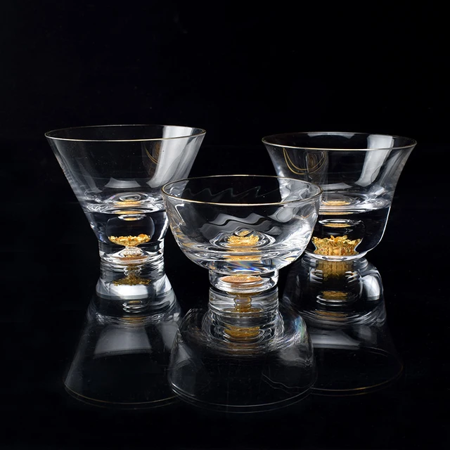 BELUGA VODKA GOLD TUMBLER GLASS, EXCLUSIVE BAR GLASS: Shot  Glasses