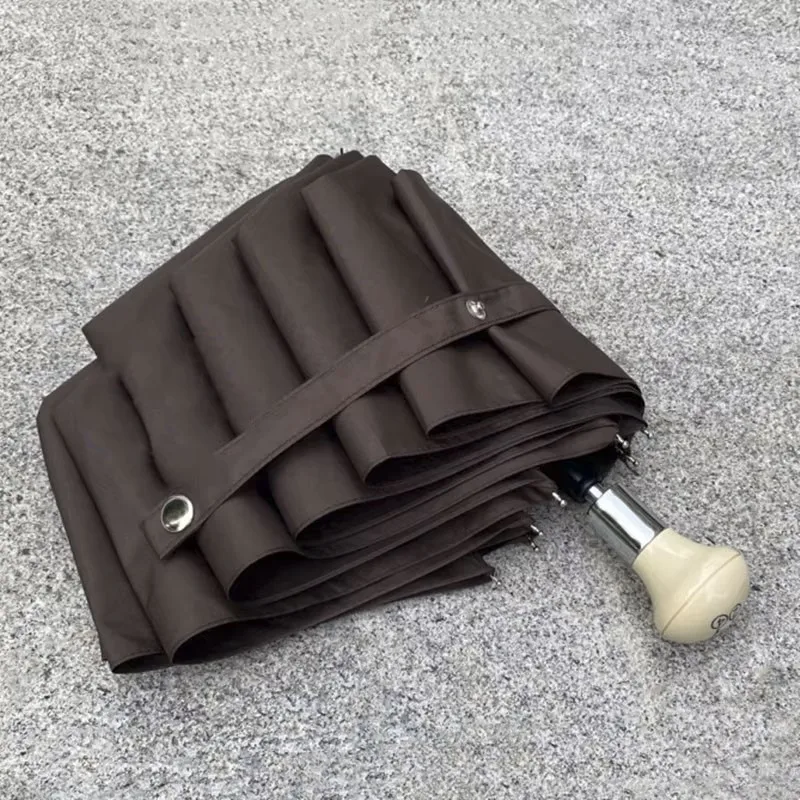 For Mercedes-Benz Retro Shift Handle Design Folding Sun Protection Rain Dual Purpose Short Handle Umbrella