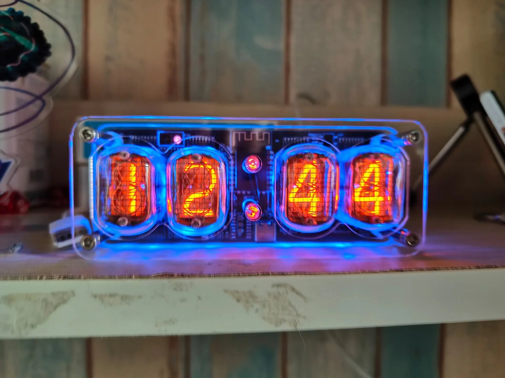 【新品】ニキシー管in-12 4つ ニキシー管時計 IN-12 4チューブ | Nixie Tube+