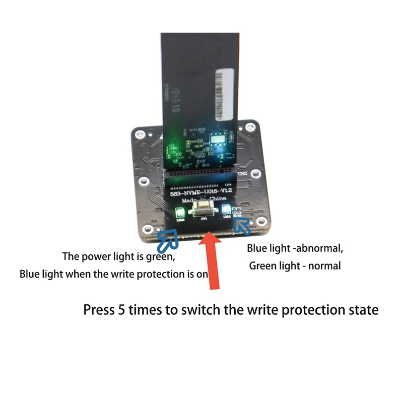 External SSD Hard Disk NVME Enclosure 10G Online Reading Writing Speed SSD Case For M.2 NVME SATA Docking Station Test Board
