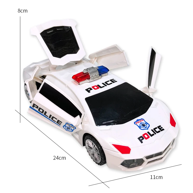 Electric Dancing Deformation Rotating Universal Police Car Toy Car