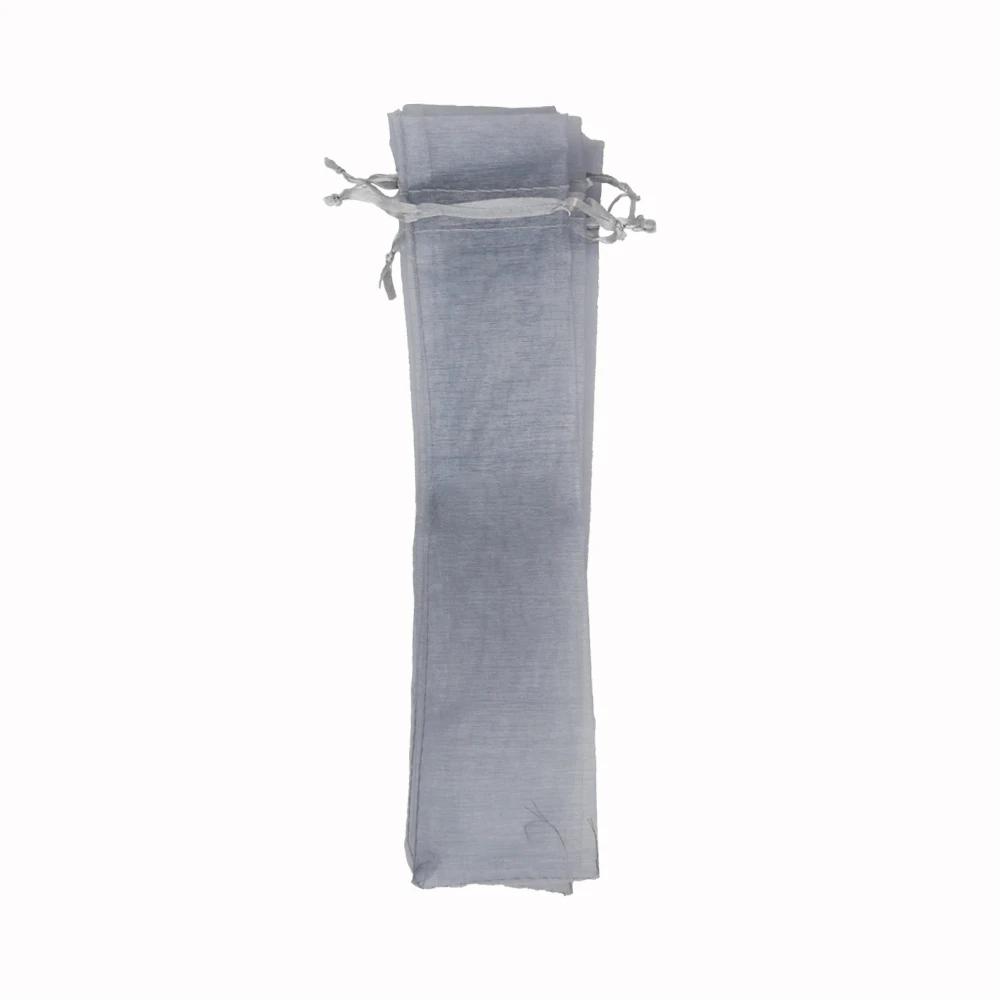 Folding Hand Fan Packaging Bags 14 colors souvenir gift wedding hand fan organza bags 50 pcs per lot