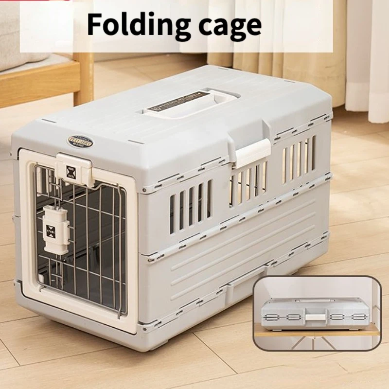 Folding Pet Air Box Dogs Cats Foldable Air Box Cat Carry Cage Removable Dog Stuff Large Space Pet Travel Carrier Supplies