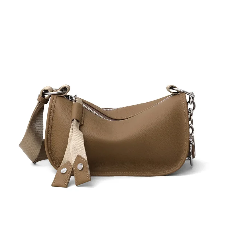 

Hobos Women Bags Genuine Leather Bolsas Feminina Chain Shoulder Bolsos Mujer Single Shoulder Underarm Handbags Pillow Bag
