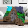 Sassy the Sasquatch Smoking Throw Blanket Decorative Throw Loose funny gift Thermals For Travel Blankets 5