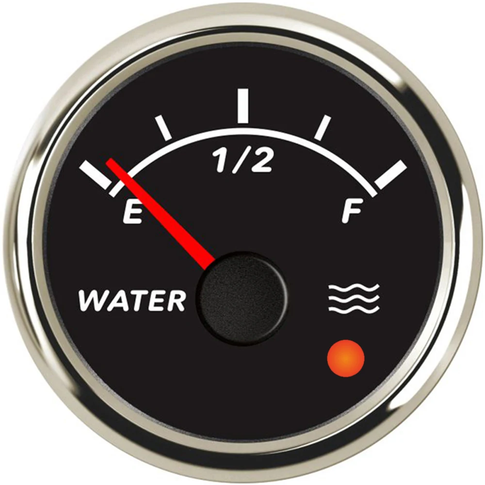

New Car Truck Boat 52mm Water Level Gauge Meter 0-190ohm 240-33ohm with 8 Colors Backlight and Alarm 9-32V