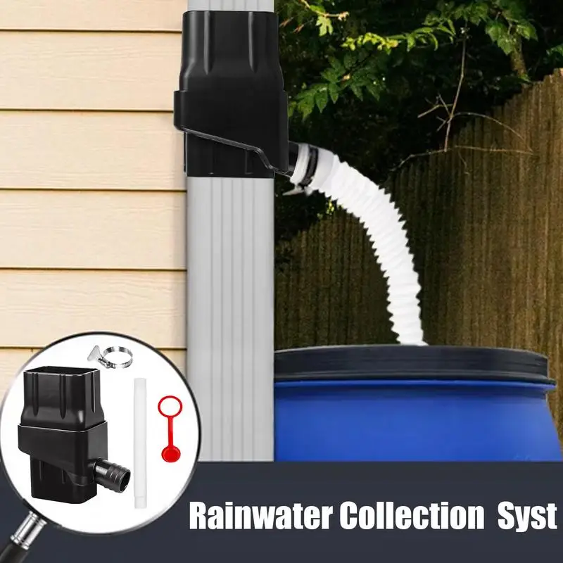 Sistema Raccoglitore Acqua Piovana Per Pluviali Con Filtro E Prolunga Telescopica - Kit Completo Per Irrigazione Ecologica