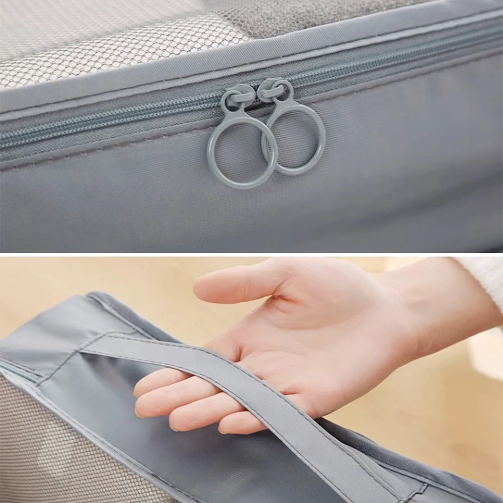 New 8Pcs Set Travel Storage Pouch+Glasses Suit Clothing Suitcase Bag Tidy Organizer Items Unisex Multifunction Home Essential