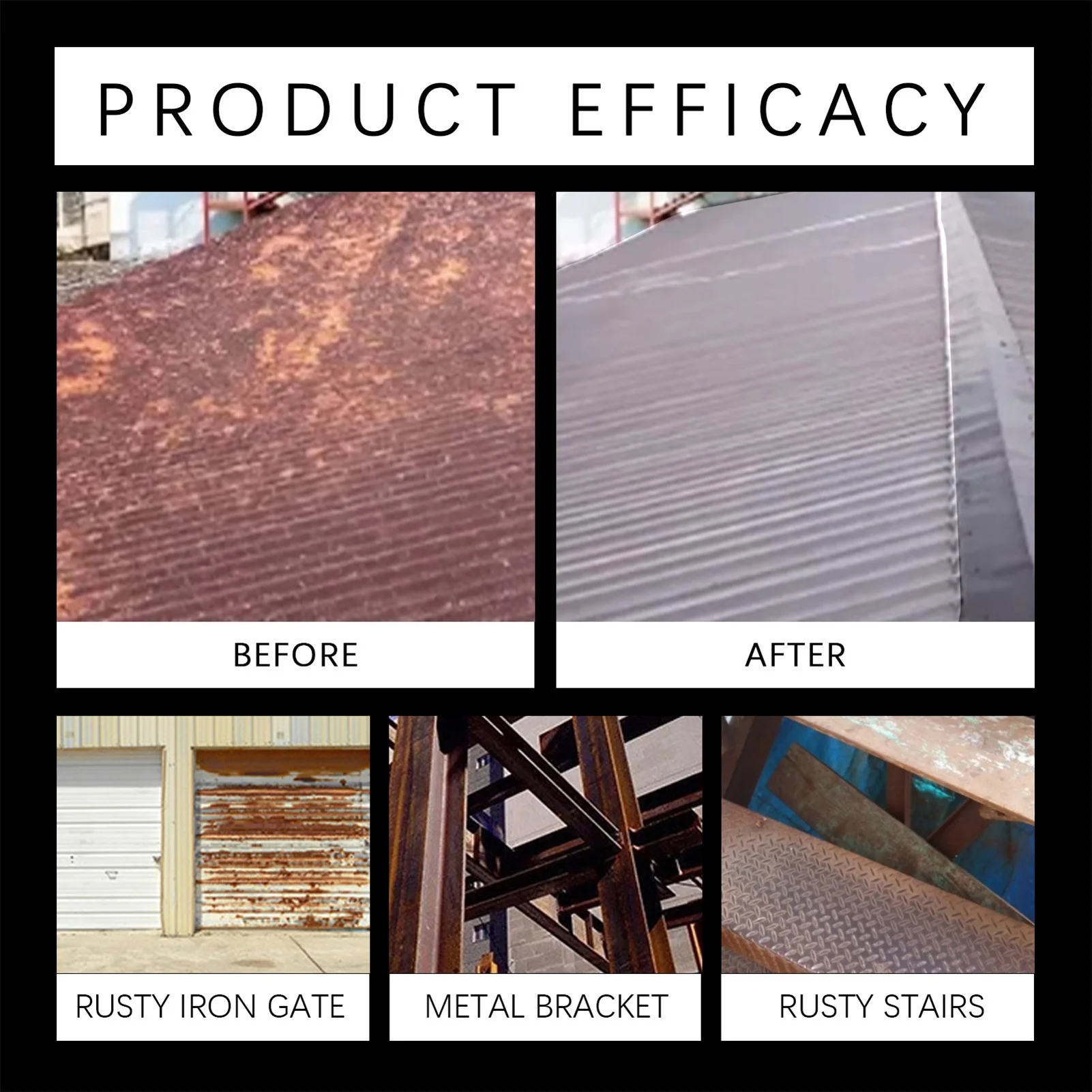 Close-up of rust converter coating drying on metal