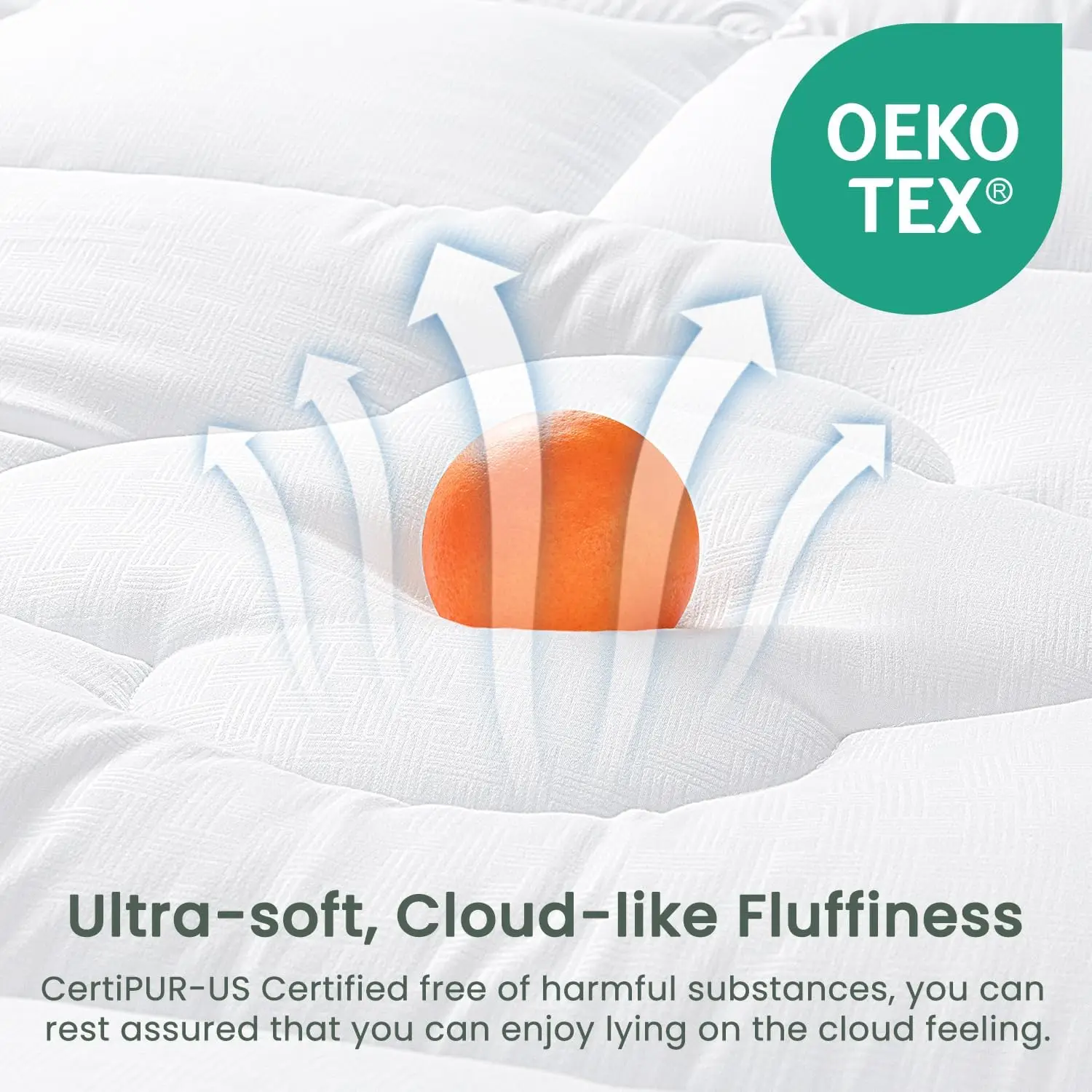 King Mattress Topper,Extra Soft Pillow Top Mattress Topper for Firm Bed,Extra Thick 800 GSM Down Alternative Fill,76 * 80 Inches