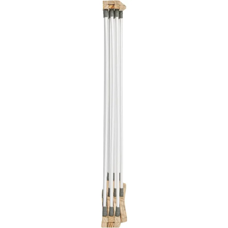 Clothes Drying Rack, Stabile Wood Frame with Slanted Feet, 23.8 Feet of Hanging Space, Ready to Assemble, Flat Top, Natural 6