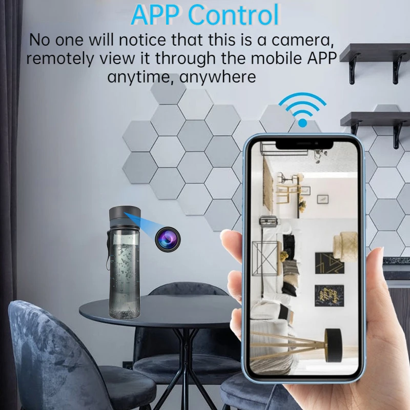Mini Camera Full HD 750ml Water Botter Wifi Remote Monitoring Video ...