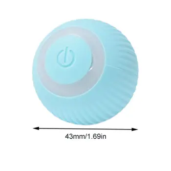 Rechargeable Cat Ball Toy Smart Automatic Rolling Kitten Toys 360 Degree Spinning Ball For Cats Usb Rechargeable Pet Toys 6