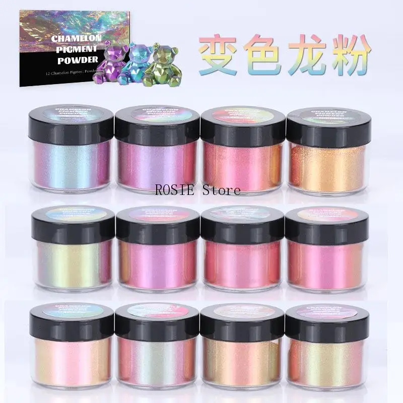 5g Mirror Chameleons Pigment Pearl Gloss Epoxy Resin Glitter Magic Dyed Powder Kit Resin Dye Jewelry Making Tools