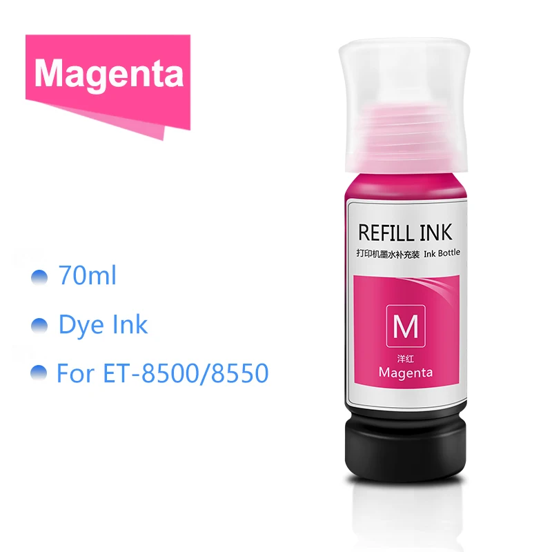 Dye ink For Epson T552 T114 Ink For Epson Eco-Tank ET-8500 ET-8550 Photo Inkjet Printer (5 Color and 6 Color is Available)