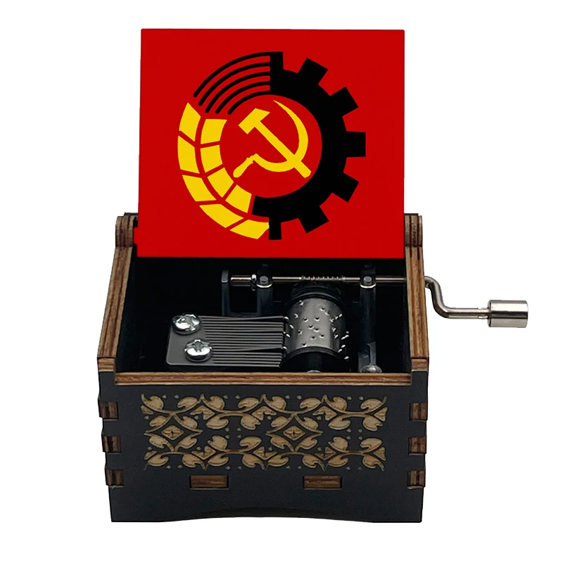 Black Wood The Internationale Music Box 18 Tones Musical Gifts For Senior Grandparent Commemorative Souvenir New Year Cute Decor