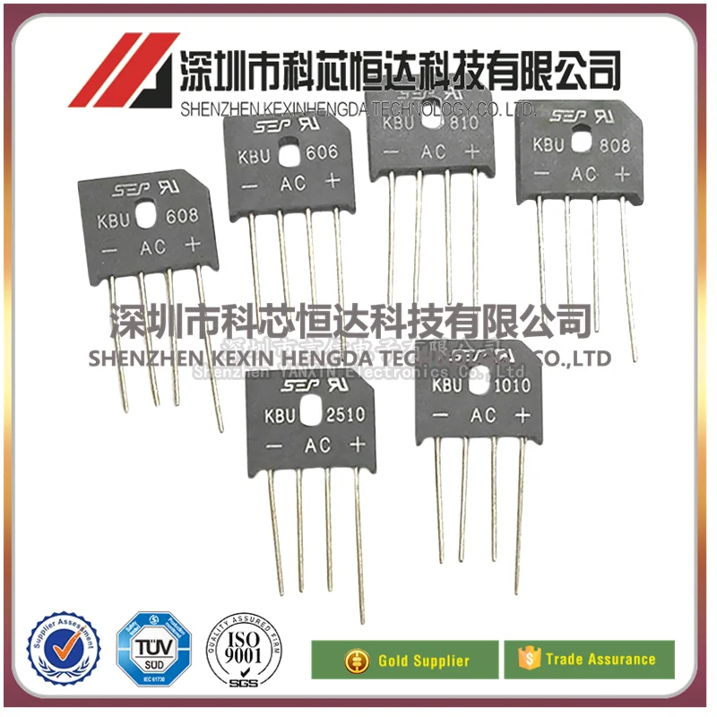 5PCS KBU606 KBU608 KBU808 KBU810 KBU1010 KBU1510 KBU2510 Bridge ...