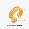 Bagues en acier inoxydable 316L pour femmes, couleur or réglable, petite étoile ouverte, bijoux féminins, cadeaux de mariage, nouvelle tendance