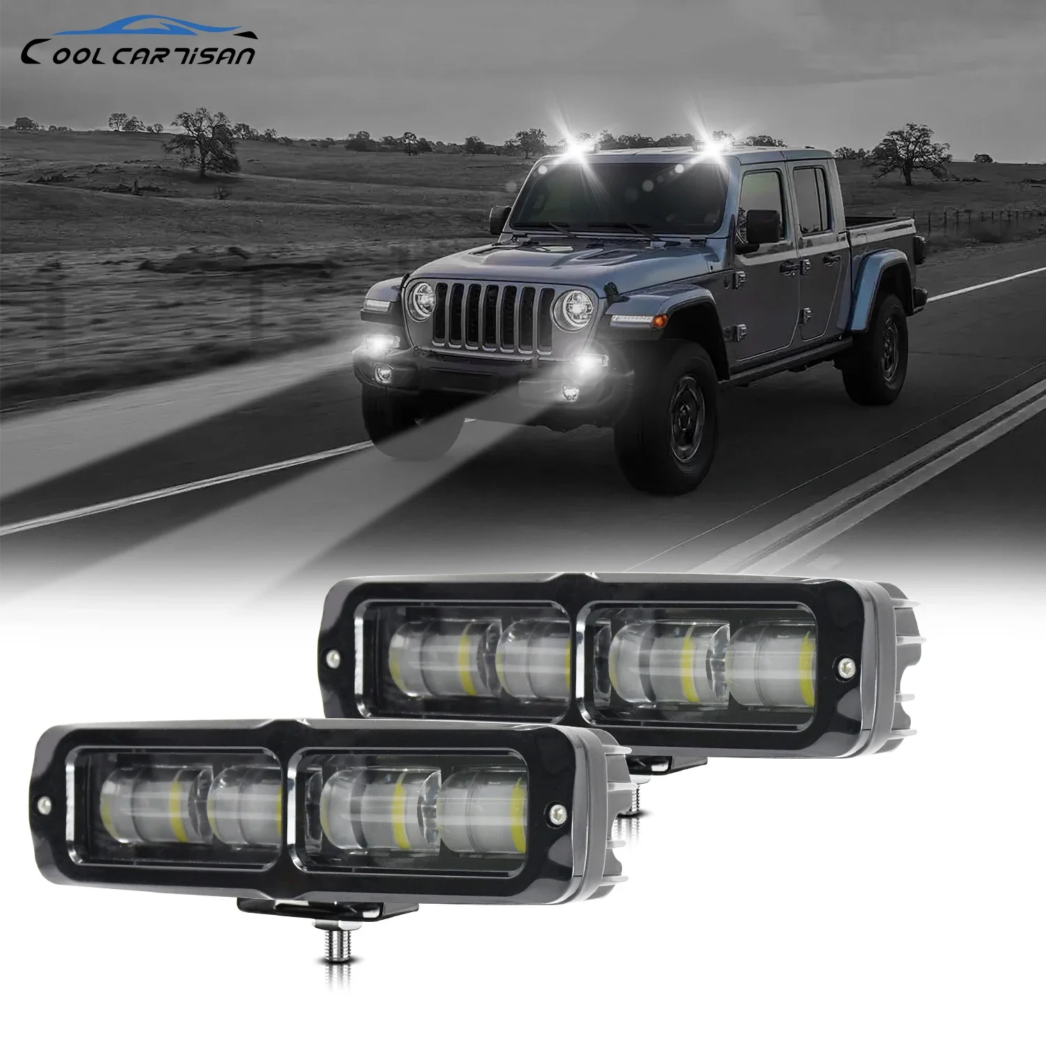 

LED Explorers Work Bar Fog Light Spotlights Len White Projector Lighthouse Offroad 180W 4X4 for 12V 24V ATV SUV Motorcycle Light