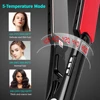 MCH Titanium Flat Iron 480F High Temperature 2 IN 1 Hair Straightener Curler Professional Wide Plates Keratin Treament Irons 3