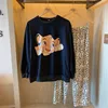 Disney Cartoon Lion King Simba Pajamas Women's Spring Autumn Long-sleeved Trousers New Girl 2pcs Leopard Print Homewear Suit 5