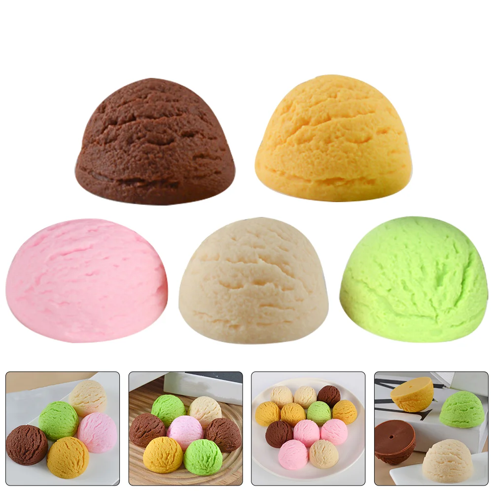 

Lifelike Dessert Simulation Ice Cream Toy Fake Desserts Food Play Balls Prop Showcase